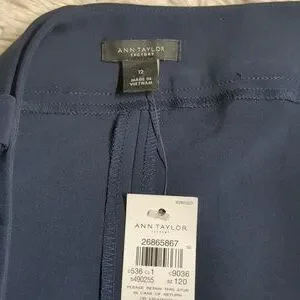 Jupe Crayon Ann Taylor En Coton Bleu Marine - Taille 4, Longueur Au-dessus Du Genou, Excellent état
